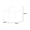 Opvouwbare tuinpaviljoen 2x2 voor buitenmarkt PVC doek Eventide Model