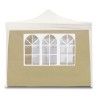 Toile latéral beige en PVC pour tonnelle de jardin 3x3 avec fenêtre Promotion