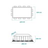 Rechthoekig bovengronds zwembad 400x200x100 cm Intex Chevron 26780 Karakteristieken