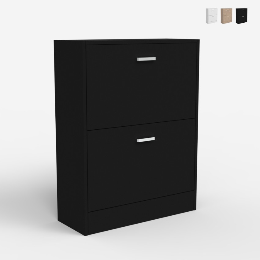 Meuble chaussure 2 portes battantes jusqu'à 12 paires Sko 