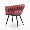 Fauteuil fluweel design stoel met armleuningen keuken woonkamer Chantilly 