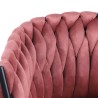 Fauteuil en velours design avec accoudoirs pour cuisine et salon Chantilly 