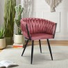 Fauteuil fluweel design stoel met armleuningen keuken woonkamer Chantilly Kortingen