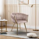 Design fauteuil van fluweel stoel met armleuningen en gouden poten Versailles Keuze