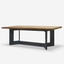 Eettafel in rustiek hout 220x100 cm Kurt Verkoop
