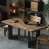 Eettafel in rustiek hout 220x100 cm Kurt Aanbieding