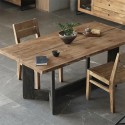 Eettafel in rustiek hout 220x100 cm Kurt Aanbod