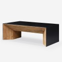 Lage rechthoekige rustieke houten salontafel Clint Verkoop
