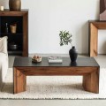 Lage rechthoekige rustieke houten salontafel Clint Aanbieding