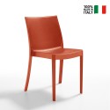 Chaise de restaurant bar jardin empilable en polypropylène pour l'extérieur et l'intérieur Perla BICA 