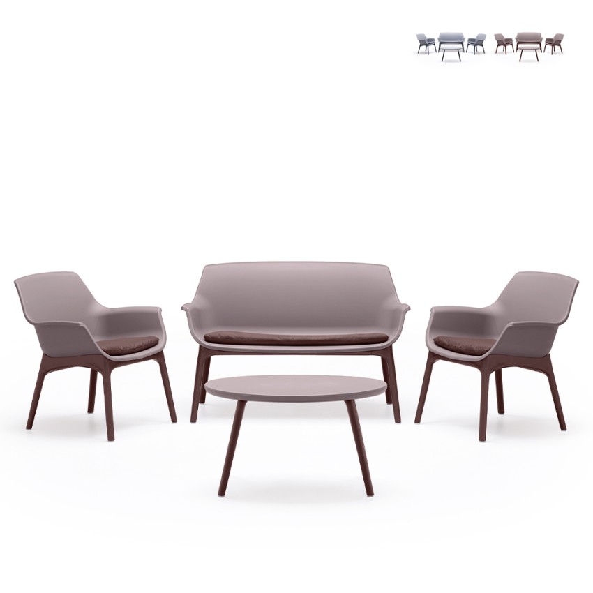 Outdoor loungeset bestaande uit 2 fauteuils, bank en tafel Luxor Lounge Verkoop