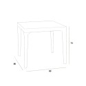 Vierkante polypropyleen tafel voor buiten 80x80 cm Malmo Kosten