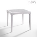 Vierkante polypropyleen tafel voor buiten 80x80 cm Malmo Aanbod