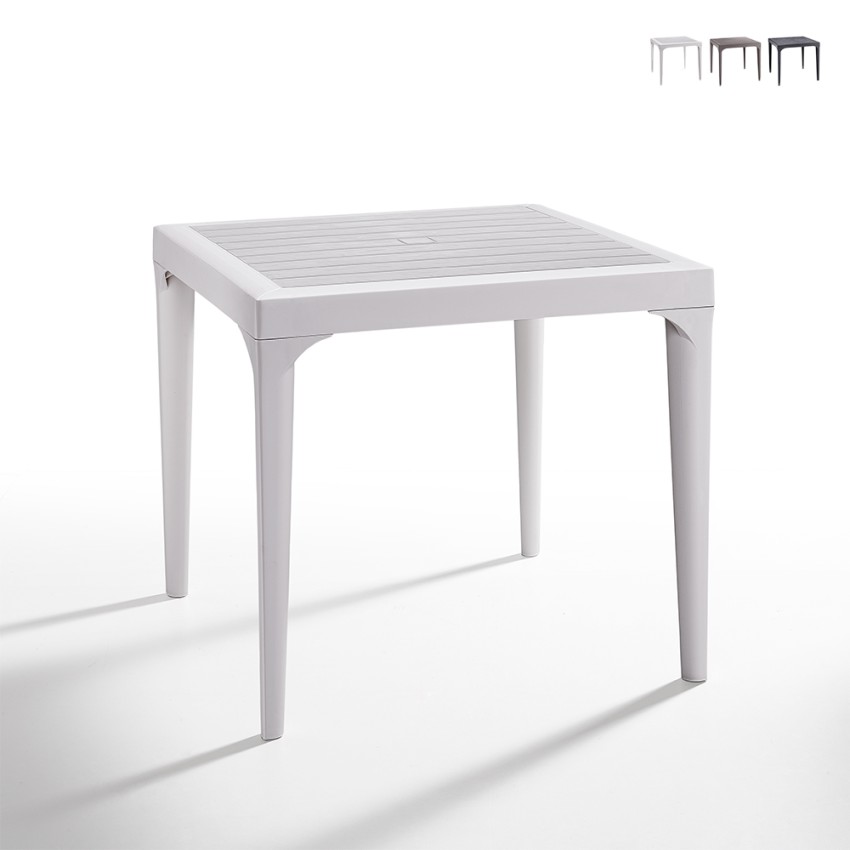 Table de jardin bar extérieur carré 80x80cm en polypropylène Malmo Offre Table de jardin bar extérieur carré 80x80cm en polypropylène Malmo Offre