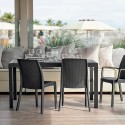 Table de jardin extérieure 150x90cm en rotin polypropylène Houston Choix