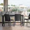Table de jardin extérieure 150x90cm en rotin polypropylène Houston Choix