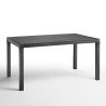 Buitentafel 150x90 cm in polypropyleen rotan Houston 