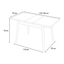 Uitschuifbare houten eettafel 115-145x80 cm met glazen blad in wit of zwart Pixam 