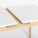 Uitschuifbare houten eettafel 115-145x80 cm met glazen blad in wit of zwart Pixam Afmetingen