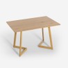 Table de cuisine et salon 120x80cm plateau bois blanc scandinave Valk Modèle