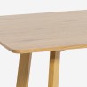 Table de cuisine et salon 120x80cm plateau bois blanc scandinave Valk Dimensions