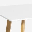 Table de cuisine et salon 120x80cm plateau bois blanc scandinave Valk Caractéristiques