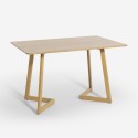 Table de cuisine et salon 120x80cm plateau bois blanc scandinave Valk Catalogue