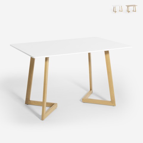 Scandinavisch design eettafel 120x80 cm met wit of houten blad Valk Aanbieding