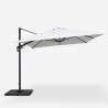 Verstelbare, draaibare zweefparasol van 3x4 m Jungle Dark Verkoop