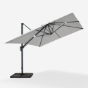 Verstelbare, draaibare zweefparasol van 3x4 m Jungle Dark Model