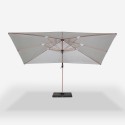 Verstelbare, draaibare zweefparasol van 3x4 m met houteffect Jungle Catalogus