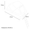 Autodaktent camping 120x210 cm voor 2 personen Montana Voorraad