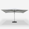 Verstelbare, draaibare zweefparasol van 3x4 m Jungle Dark Kortingen