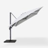 Verstelbare, draaibare zweefparasol van 3x4 m Jungle Dark Keuze