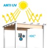 Aluminium pergola tuinpaviljoen voor buiten 3x3 m Firenze UV Moon Keuze