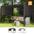 Rechthoekig aluminium tuinpaviljoen voor buiten 3x4 m Barbados  Aanbieding