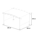 Rechthoekig aluminium tuinpaviljoen voor buiten 3x4 m Barbados  