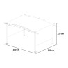 Rechthoekig aluminium tuinpaviljoen voor buiten 3x4 m Barbados  