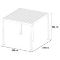 Aluminium tuinpergola 3x3 m met handmatig verstelbare lamellen Guadalupe Kosten