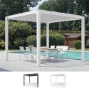 Aluminium tuinpergola 3x3 m met handmatig verstelbare lamellen Guadalupe Aanbieding