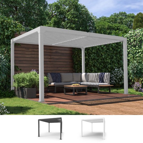 Pergola bioclimatique manuelle de jardin en aluminium 3x4 Trinidad Promotion