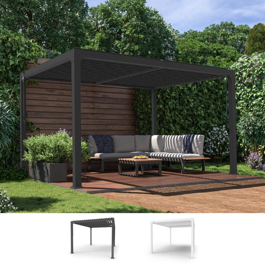 Aluminium pergola 3x4 m met handmatig verstabare lamellen Trinidad Verkoop