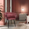 Fauteuil fluweel design stoel met armleuningen keuken woonkamer Chantilly Catalogus