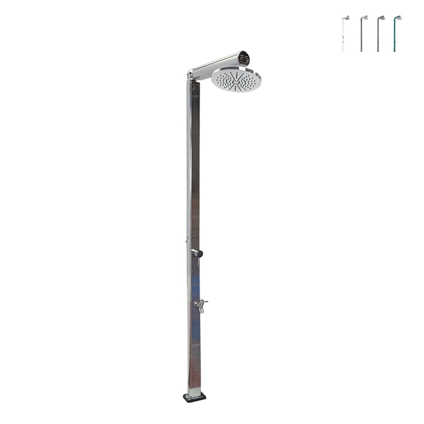 Moderne ronde buitendouchekop met mengkraan Quick Moderne ronde buitendouchekop met mengkraan Quick