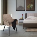 Design stoel fluweel beklede woonkamer fauteuil Nirvana Model