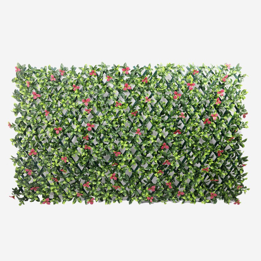 Kunstmatige tuinhaag met uitschuifbaar traliewerk 200x100 cm Salix Aanbieding Kunstmatige tuinhaag met uitschuifbaar traliewerk 200x100 cm Salix Aanbieding
