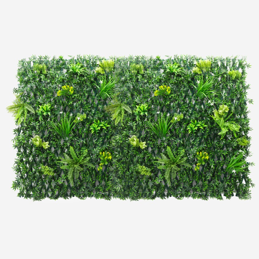 Haie de jardin artificielle en treillis extensible 200x100cm Laurus Promotion