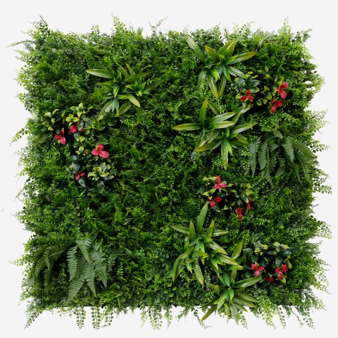 Kunsthaag 3D paneel 100x100 cm met realistische planten Cerrum Aanbieding
