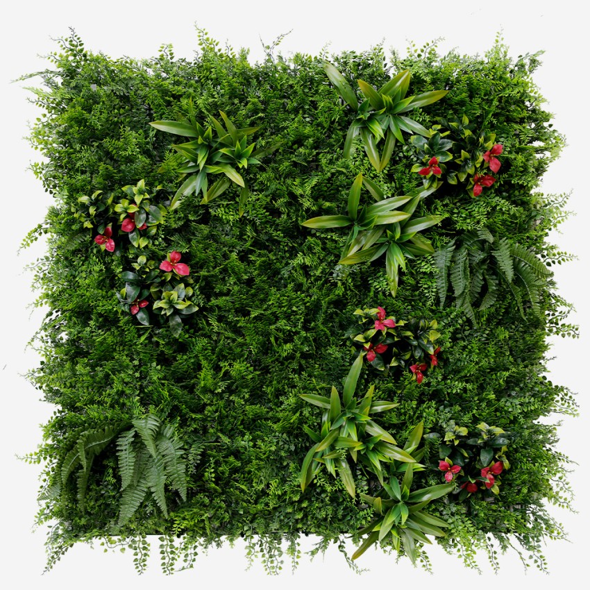 Kunsthaag 3D paneel 100x100 cm met realistische planten Cerrum Aanbieding Kunsthaag 3D paneel 100x100 cm met realistische planten Cerrum Aanbieding