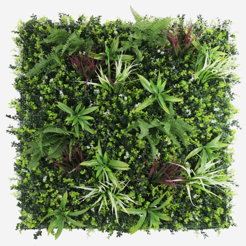 Kunsthaag 100x100 cm met realistische 3D planten Briux Aanbieding